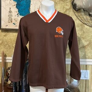 Browns V Neck Sweatshirt. Boys XL 18.